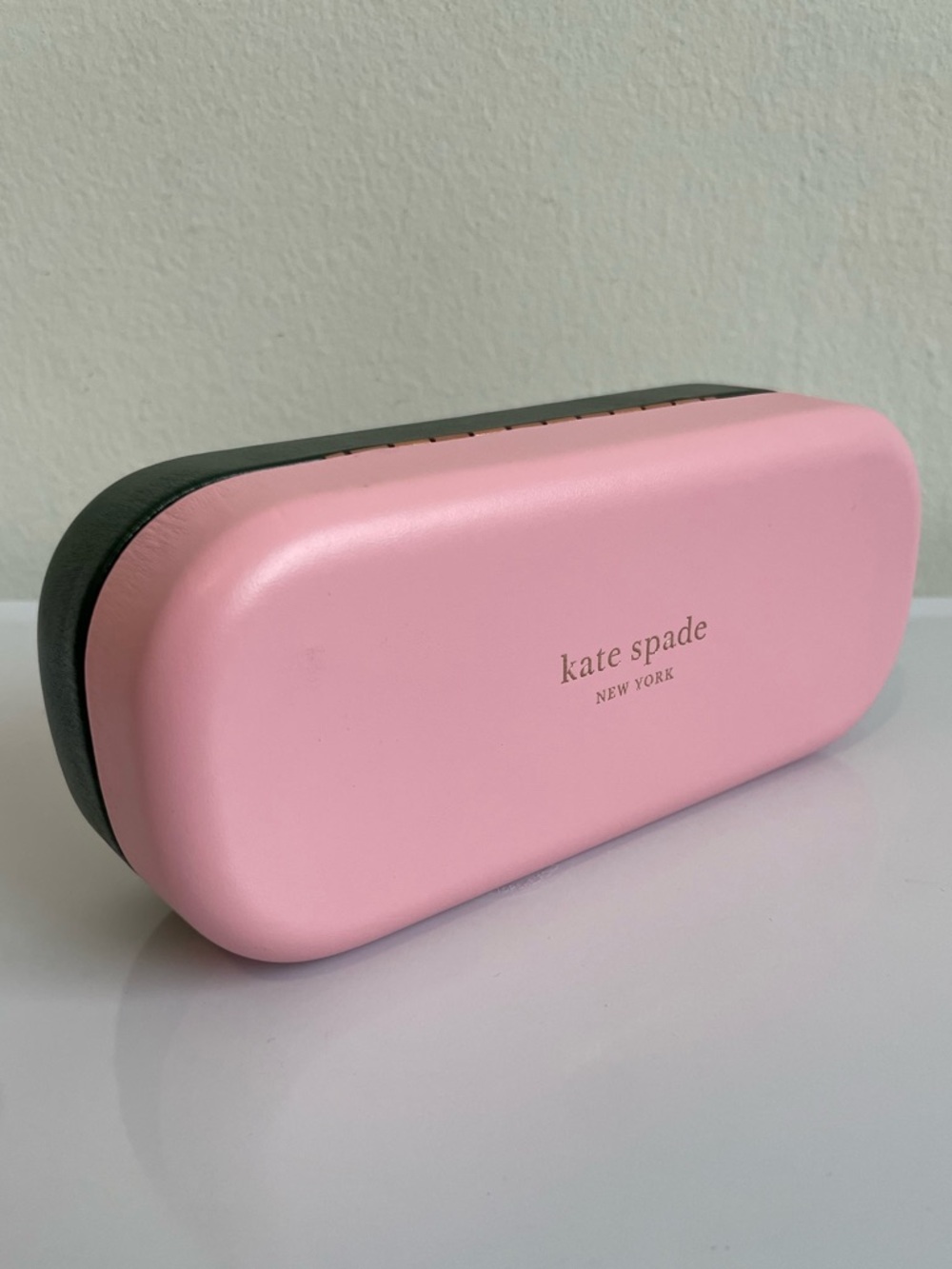 Kate Spade NY Glasses Case Pink /Hunter Green -EUC